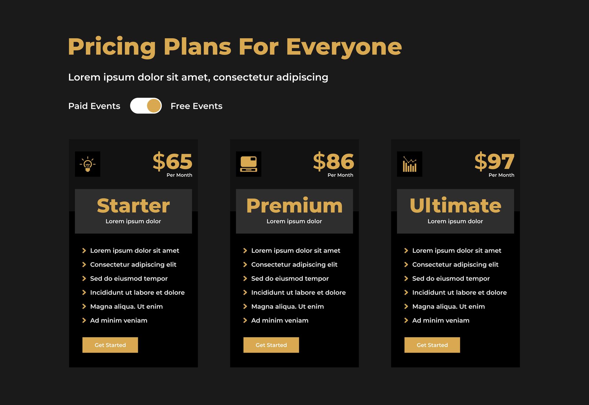 pricing plan visual